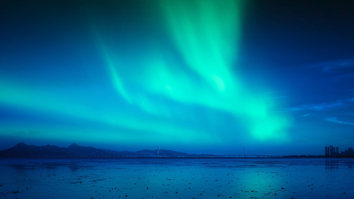 绝美极光夜景，4K超清壁纸，高清3840x2160下载欣赏
