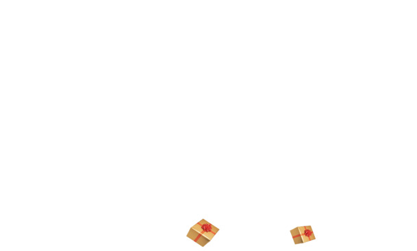 可爱黄色卡通礼物PNG素材，高清透明漂浮元素，设计必备下载