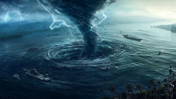 魔幻海域旋风海报背景，高清PNG透明图片，抽象梦幻设计素材下载