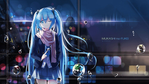 初音未来卡通手绘PNG背景图，高清透明元素，设计素材下载