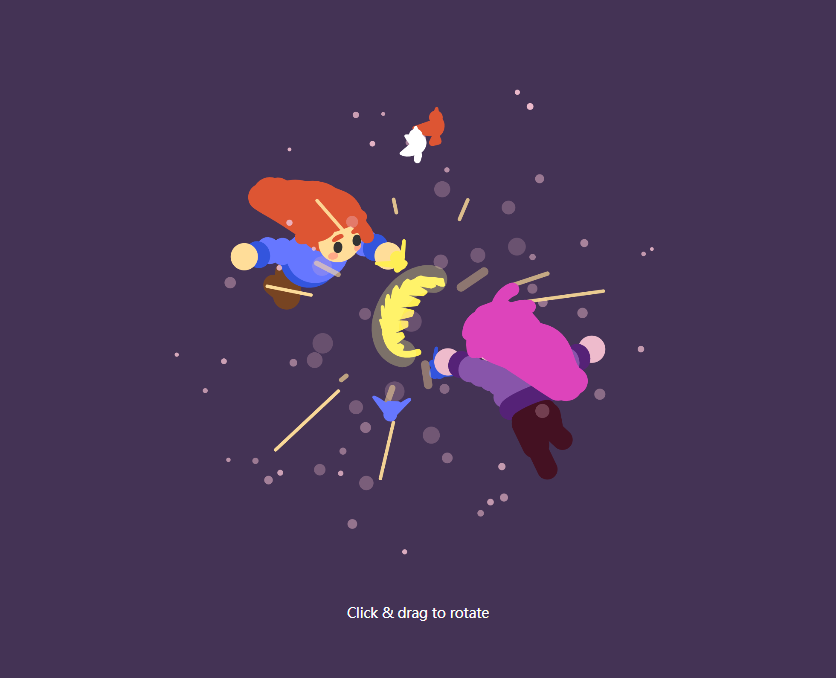 卡通小人动画特效素材，css旋转动画效果