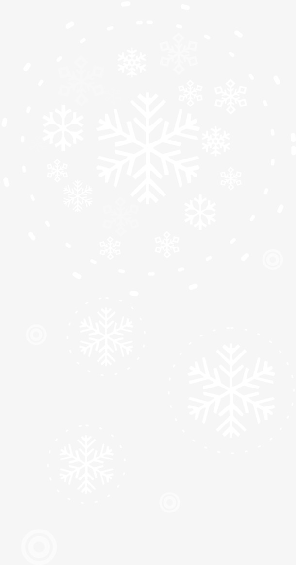 冬季纯白雪花高清PNG透明背景底纹，设计素材一键下载