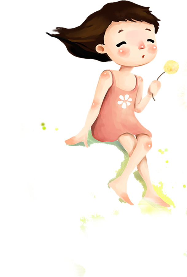 六一儿童节海报素材，小女孩主题高清PNG透明图片，节日元素丰富，一键下载