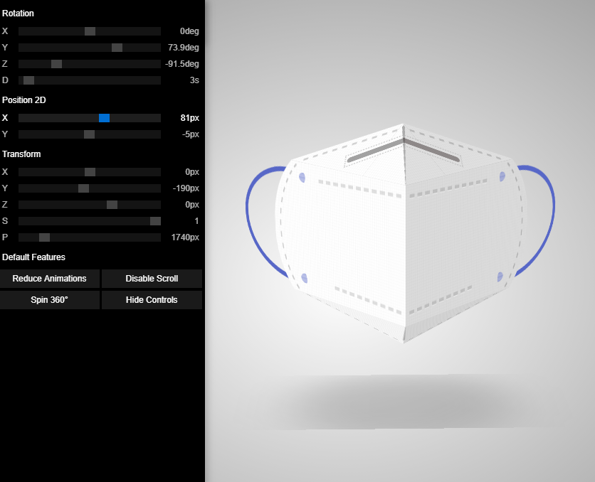 CSS 3D K-N95口罩素材下载