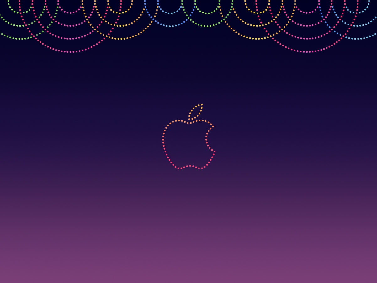 苹果平板高清壁纸，Apple Logo精美图案，2732x2049分辨率电脑桌面背景图