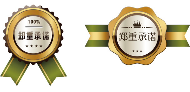 华丽承诺，矢量PNG透明图片边框素材，AI格式高清下载