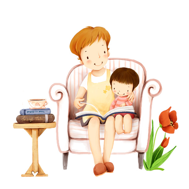 妇女节节日元素，母子亲情PNG透明图片与PSD设计素材高清下载