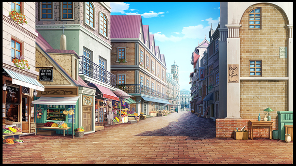 卡能漫画城市街道PNG透明背景，手绘卡通图片素材免费下载