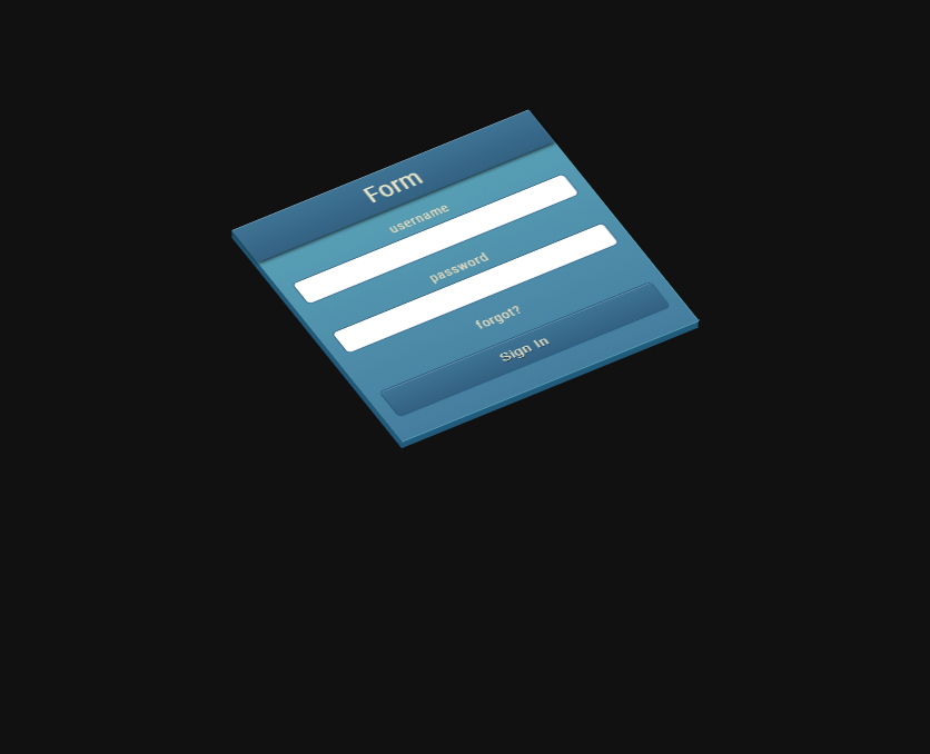 css3表单代码，3d效果css3表单特效