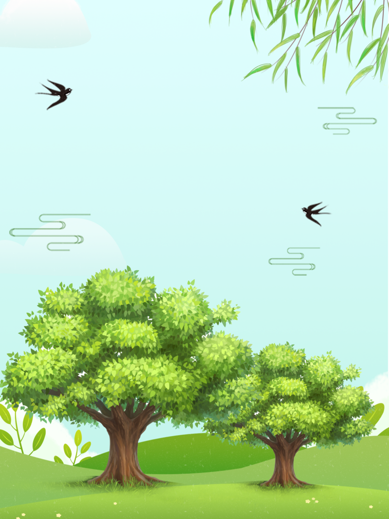 植树节绿色环保背景图，高清JPG与简约PSD素材免费下载