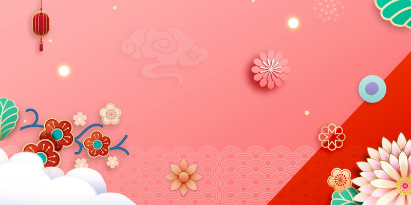 2019春节猪年喜庆背景模板，高清JPG/PSD设计素材免费下载
