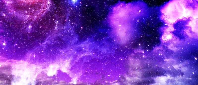 高清JPG素材，另类星空背景Banner，五彩缤纷设计元素下载