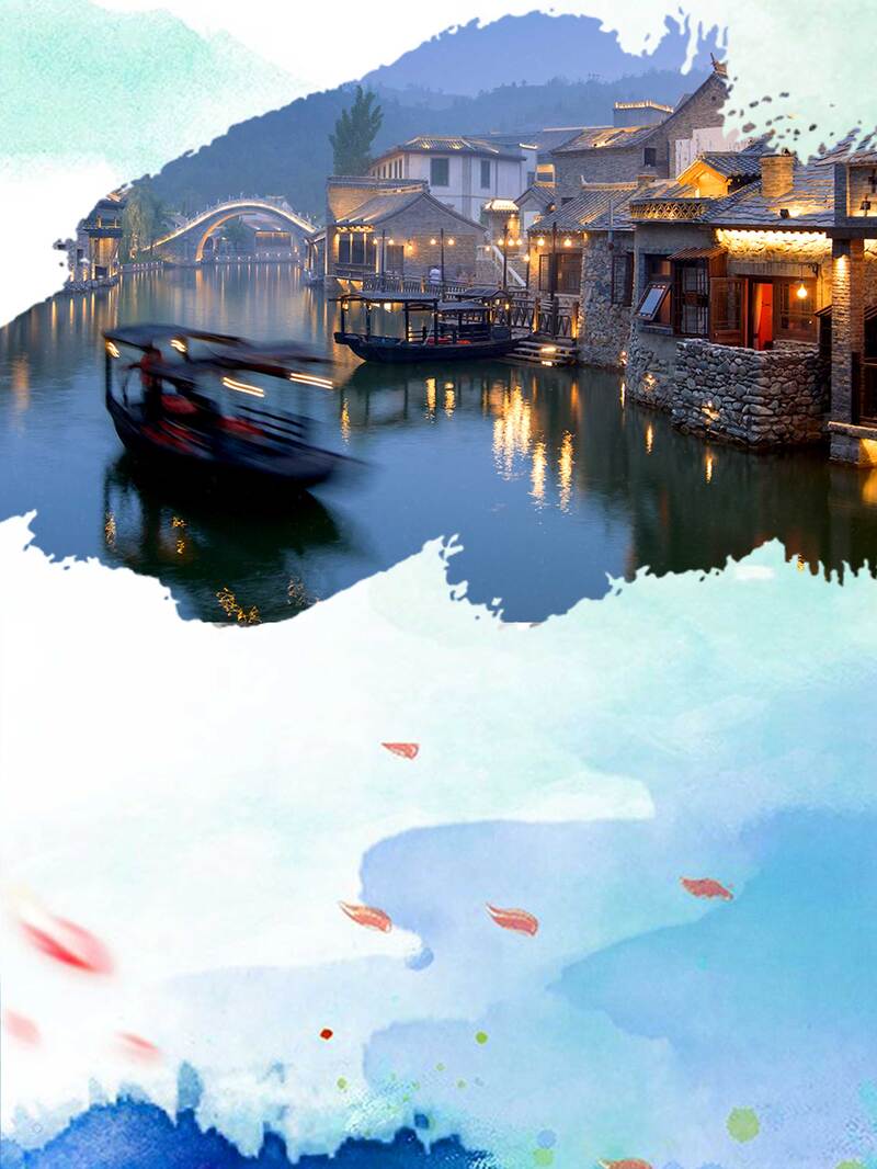 环游世界古镇美景，高清JPG与创意PSD设计素材下载