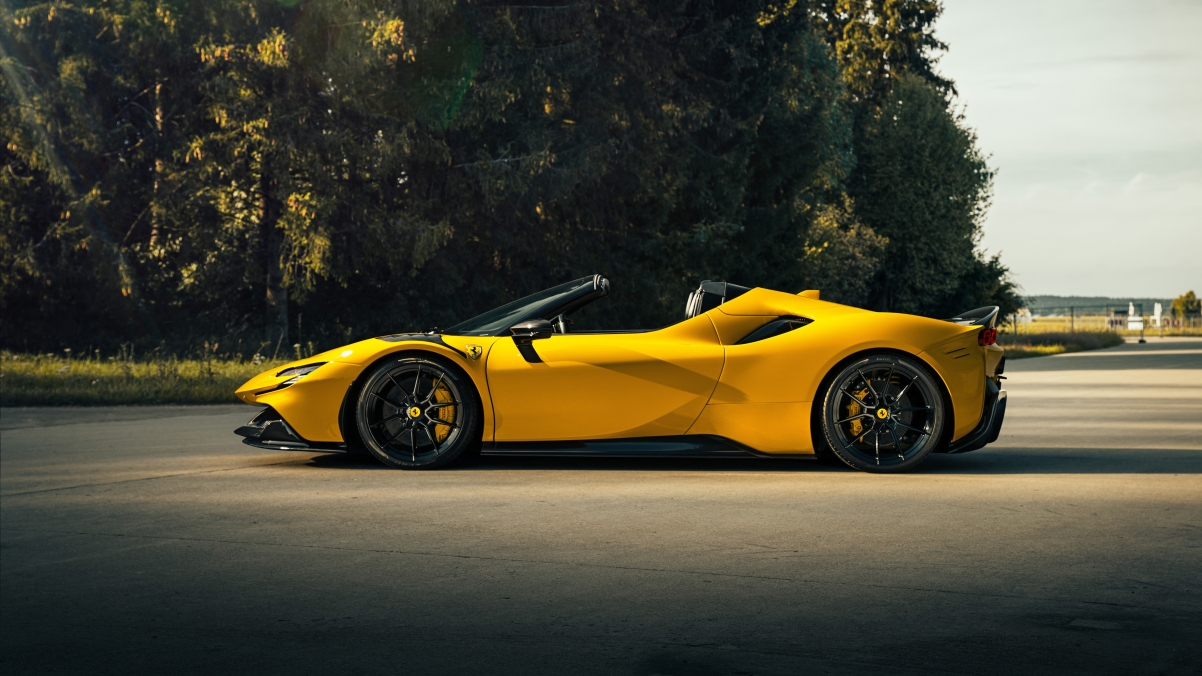 法拉利SF90 Spider 4K超清壁纸，Novitec定制版，高清电脑桌面背景