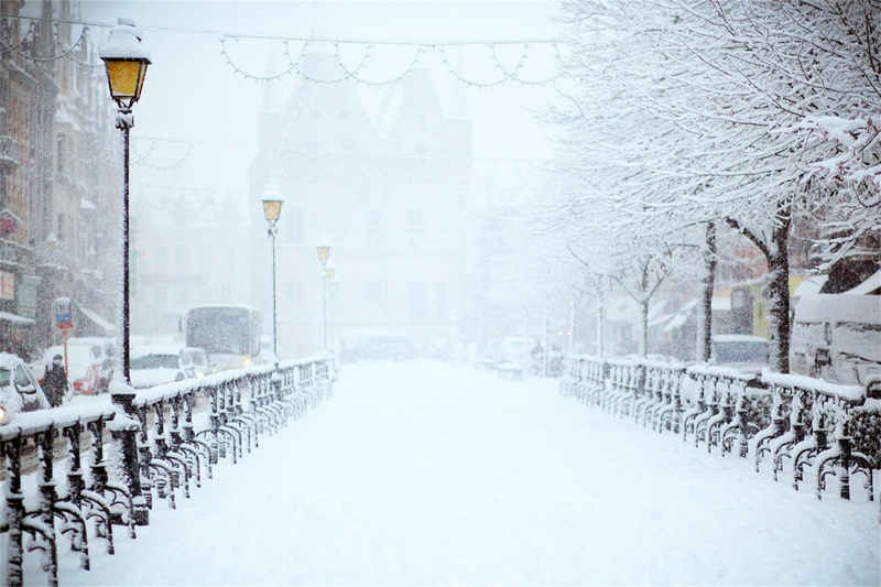 冬日雪景高清JPG，自然风景摄影素材下载