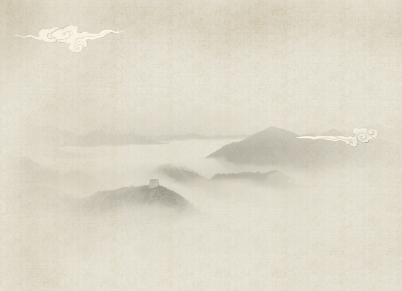 灰色水墨复古中国风背景，员工手册封面PSD高清素材下载