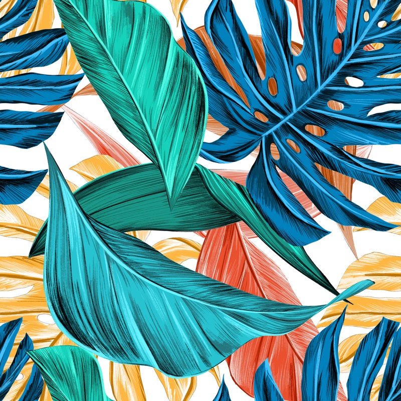插画免扣树叶高清JPG，质感纹理设计素材，一键下载