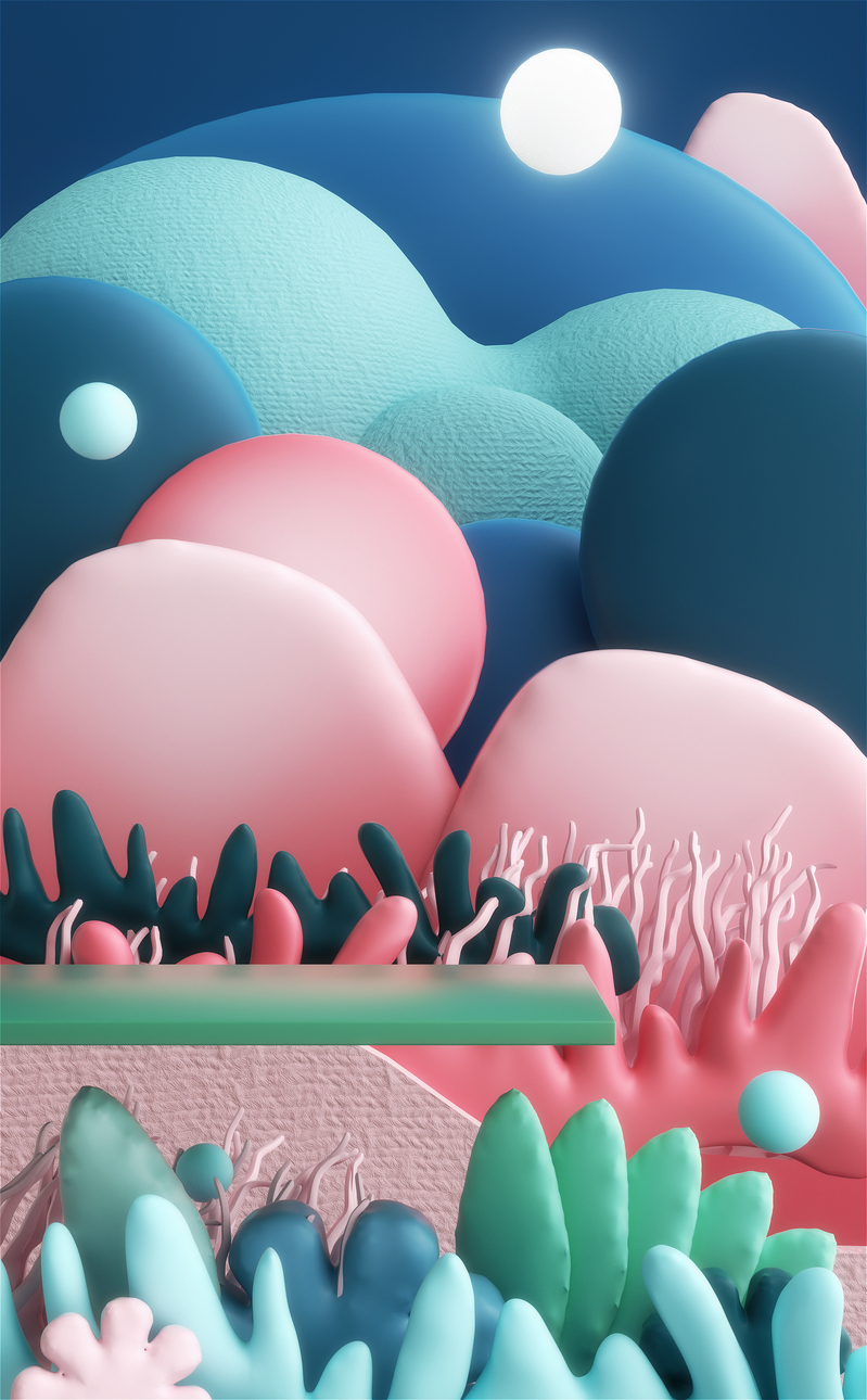 C4D手绘卡通插画，高清JPG图片素材，一键下载设计灵感！