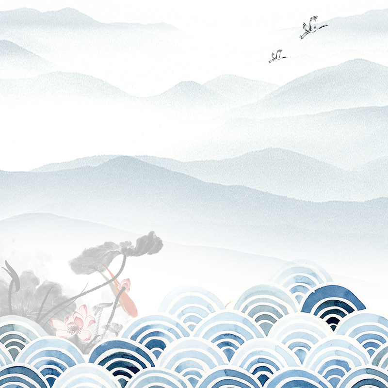 中国风瓷器PSD分层主图背景，高清复古JPG素材下载