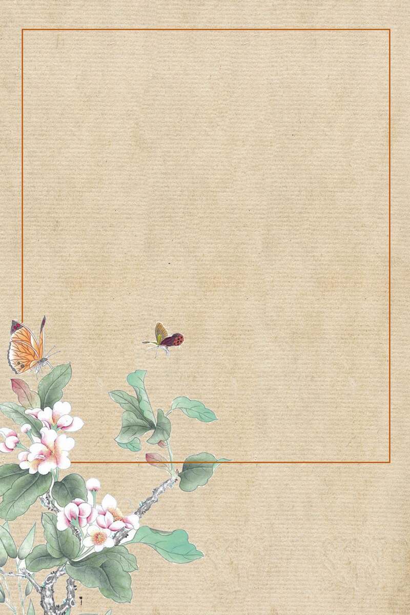 古风工笔画花叶，绝美中国风JPG素材，复古设计下载