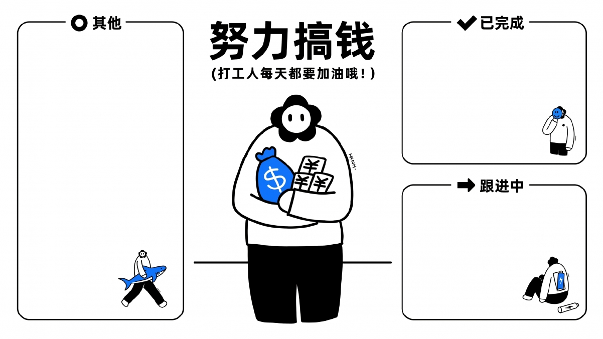 打工人的奋斗，精选4K电脑分区桌面壁纸，高清下载，助力你努力搞钱！