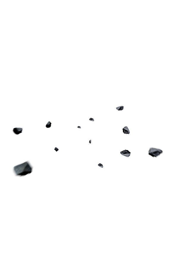 高清黑色石头PNG素材，透明漂浮元素，丰富图片设计选择，免费下载