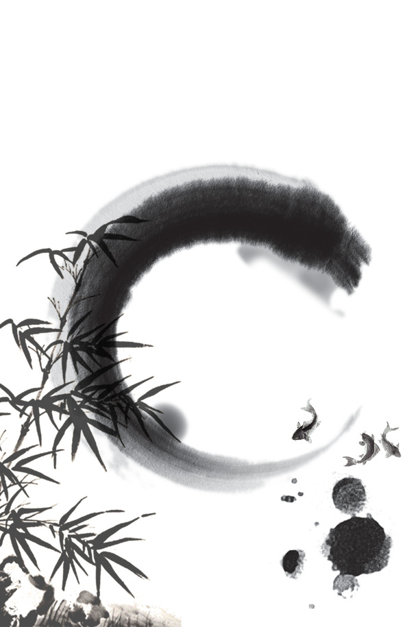 中国风高清PNG透明装饰图片，墨迹笔触元素，免费下载设计素材