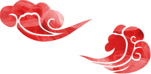 七色祥云PNG透明图片，高清装饰花纹，设计素材免费下载