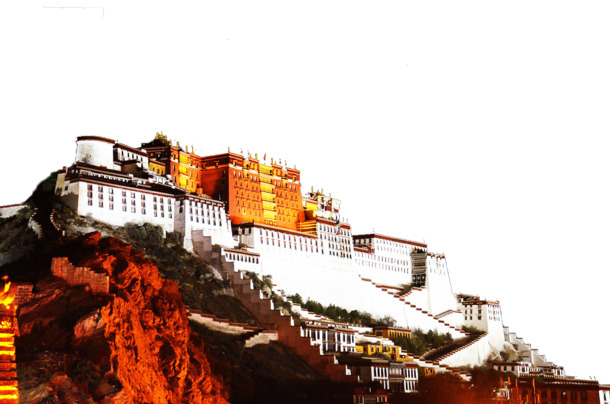 布达拉宫PNG透明图片，精美装饰元素，设计素材免费下载