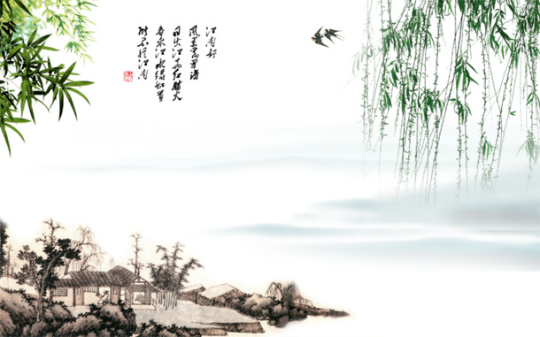 中国风水墨风格PNG透明图片，高清装饰元素与设计素材下载