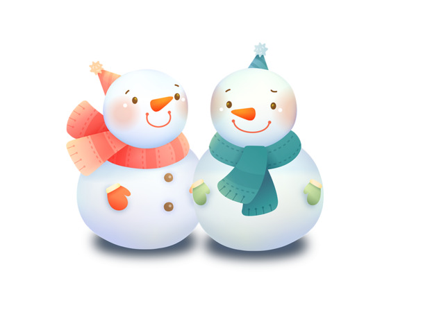冬季立冬节气雪人PNG透明图，节日元素与高清设计素材下载