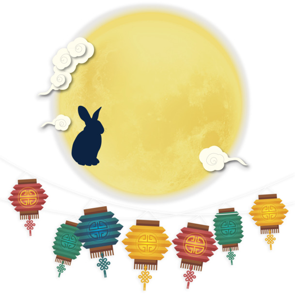 中秋节赏月灯笼PNG素材，高清透明图片及PSD设计资源下载