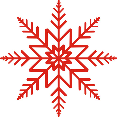 圣诞节红色雪花PNG透明图片，高清节日元素，设计素材下载