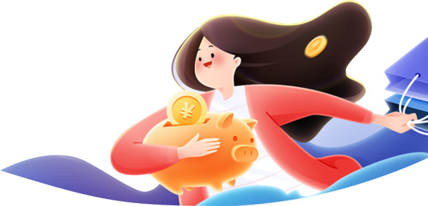 金融购物狂欢手绘卡通PNG透明图片素材，下载高清设计元素