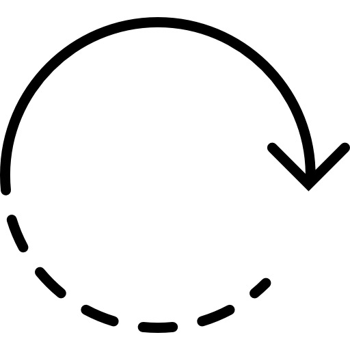 旋转箭头虚线图标PNG，高清透明免抠元素，设计素材下载
