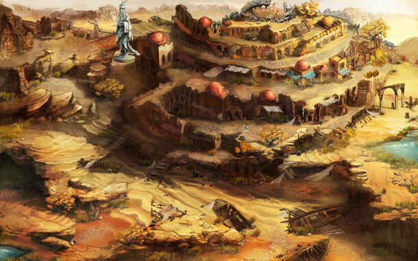 手绘废墟场景插画，高清PNG透明背景，卡通手绘元素，设计素材下载