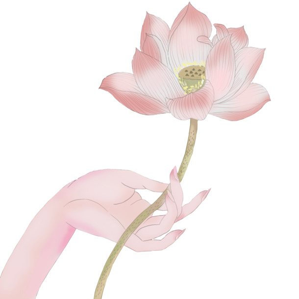 禅意莲花手势PNG素材，高清透明免扣元素，设计下载必备