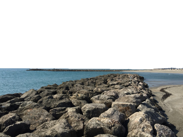 海岸石滩PNG透明图片，高清摄影风景素材，设计元素随心下载
