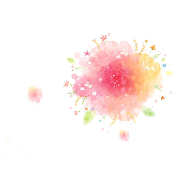 色块花PNG透明图片，高清装饰元素，PPT设计素材下载
