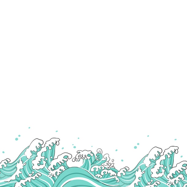 国风海浪装饰，高清PNG透明浪花图片，创意中国风设计素材下载