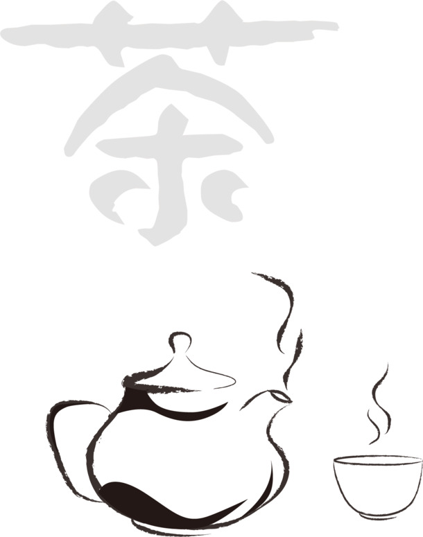 卡通手绘茶壶茶具PNG透明图片，高清免扣元素，字体设计素材下载