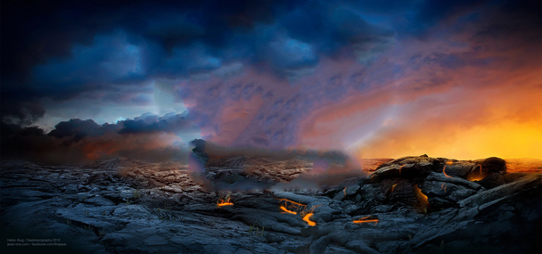 火山现场背景素材，高清PNG透明图片，创意banner海报设计下载