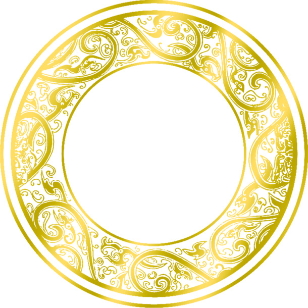 古风金环背景素材，高清PNG透明花纹图片，免费下载装饰元素设计素材
