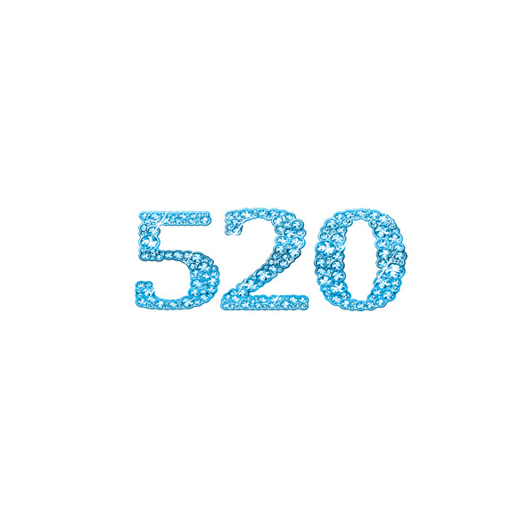 520情人节创意艺术数字PNG透明图片，高清设计素材下载