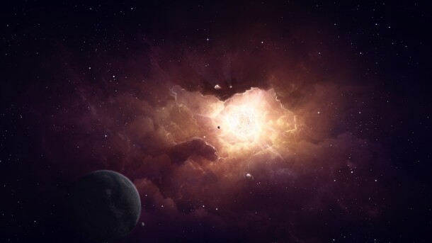 星空星球亮光PNG透明背景海报设计素材，高清下载