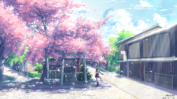 手绘日本樱花节插画，高清PNG透明背景，创意Banner海报设计素材下载
