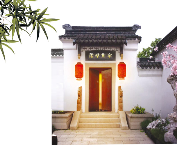 水墨江南水乡庭院，高清PNG透明背景摄影风景图片素材，免费下载