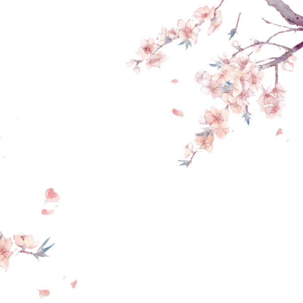 中国风桃花PNG透明图，高清装饰元素，下载即用
