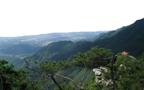 庐山松树PNG透明背景图，高清摄影风景素材，免费下载