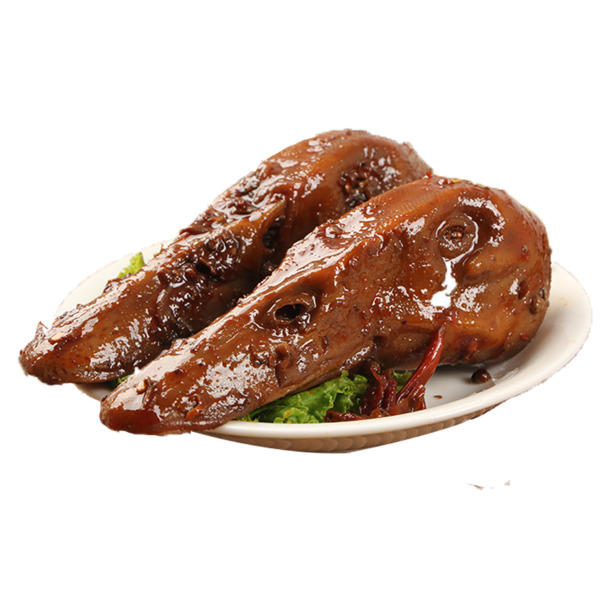 高清PNG肉类卤鸭头实物图，透明装饰元素，生活用品设计素材下载